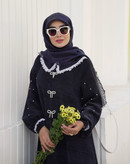 عبای پاپیون با پارچه لمزور بیسکویتی شاین دار