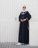 عبای پاپیون با پارچه لمزور بیسکویتی شاین دار