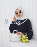 عبای پاپیون با پارچه لمزور بیسکویتی شاین دار