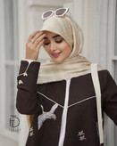 عبای گلدوزی کارامل